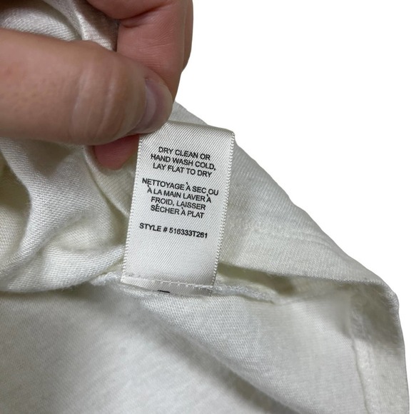 Rebecca Taylor Top Wool Twist Wrap Front Sleeveless Cream White Small - Picture 11 of 11